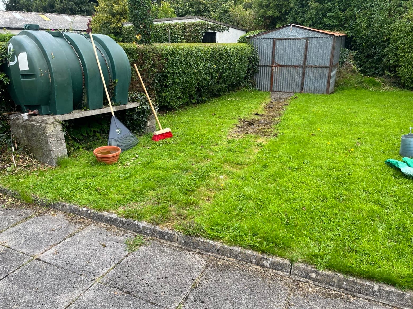 Back garden tidied and edged after a clearance
